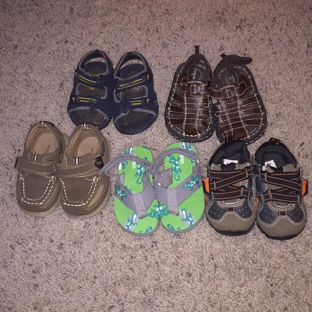 Lot of boys size 3 Toddler shoes.
